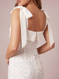 Romantic Ribbon Strap Lace Midi Dress