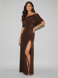 Bodycon Off-the-Shoulder Ruffle Maxi Dress