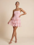 Valentine's Day Exclusive - Layered ruffle mini dress
