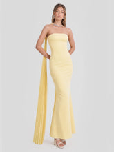 Bandeau Maxi Dress With Embellished Scarf