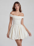 Barbiecore Off Shoulder Corset Mini Dress
