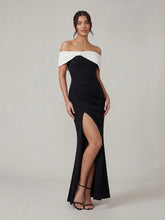 Bardot Bow Detail Maxi Dress With Thigh Split