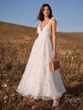 Bohemian 3D Floral Maxi Dress with Bow Shoulders