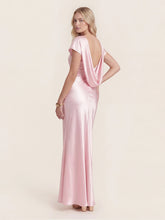 Captivating Presence Satin Cowl Back Maxi Dress