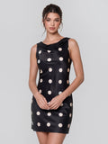 Chic Backless Stain Mini Dress