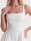Crisp-Cotton Mini with Oversized Cascading Bow