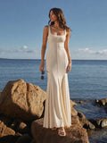 Double-Layered Soft-Touch Maxi Dress