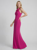 Floral Embellished Halter Mermaid Maxi Gown