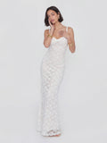 Floral Lace Bustier Maxi Dress