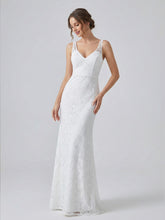 White Lace Sleeveless Mermaid Maxi Dress