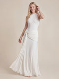 Halter Draped A Line Maxi Dress