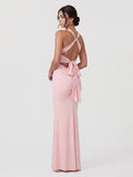 Jersey Knit Twist-Front Maxi Dress