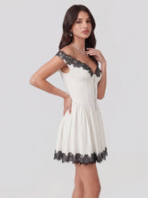 Lace Trim Off-Shoulder Mini Dress