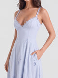Lace & Cotton Broderie Anglais Midi Sundress