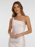 Romantic Tales Satin One Shoulder Maxi Dress