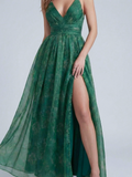Romantic Floral Organza Maxi Dress
