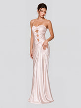 Satin Maxi Dress with Cut-Out Bows