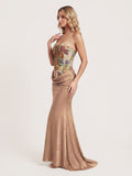 Sculpted Floral Corset Gown