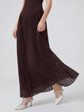 Pleated Halter Maxi Dress