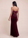 Valentine's Day Exclusive - Strapless Bow-Back Velvet Maxi Dress
