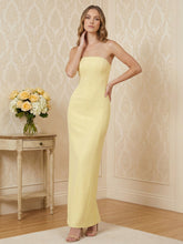 Strapless Crepe Maxi Dress