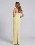 Strapless Crepe Maxi Dress