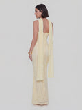 Strapless Scarf maxi Dress