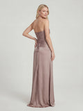 Strapless Taffeta Maxi Dress