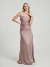 Strapless Taffeta Maxi Dress
