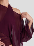 Two Piece Halterneck Sheer Mesh Maxi Dress
