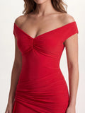V-Neck Maxi Dress With Wrap-Detail