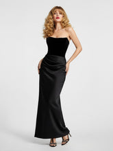 Women's Strapless Velvet Bodice Gown