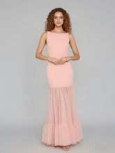 Chic Mesh Patchwork Backless Maxi Dress