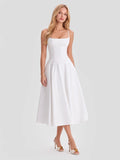 Cotton Broderie Anglaise Trim Midi Sundress