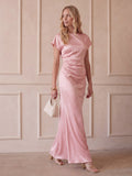 Captivating Presence Satin Cowl Back Maxi Dress