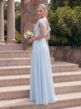 Delicate Halter Tie-back A-Line Ruffled Chiffon Dress