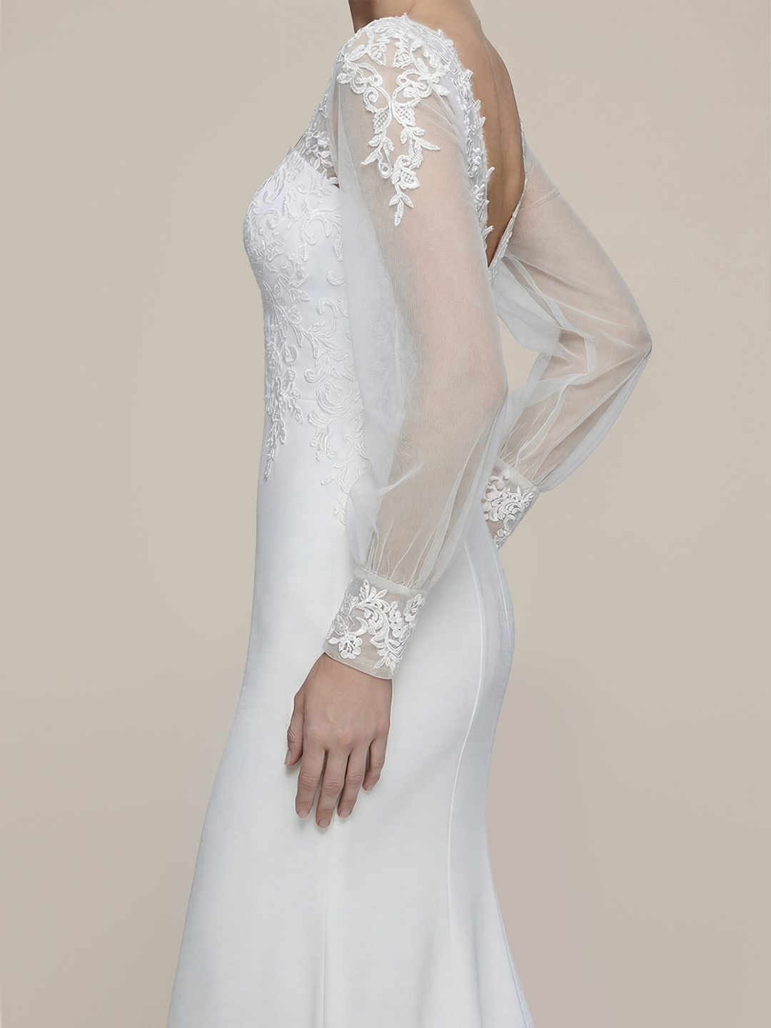 White Embroidered Bishop Sleeve Maxi Dress