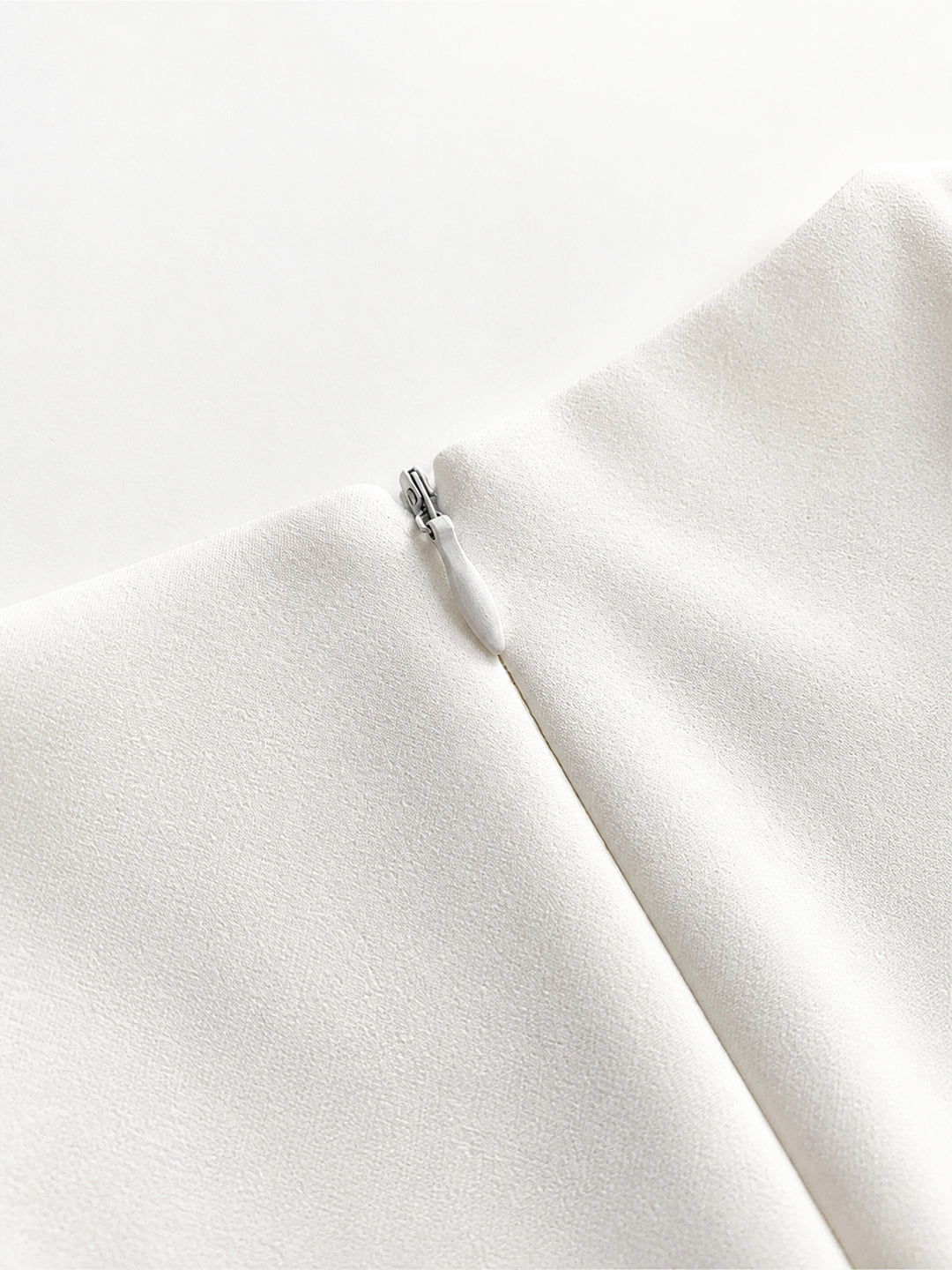 White Pearl Embellished Halter A-Line Midi Dress