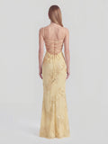 3D Floral-Embellished Corset Gown