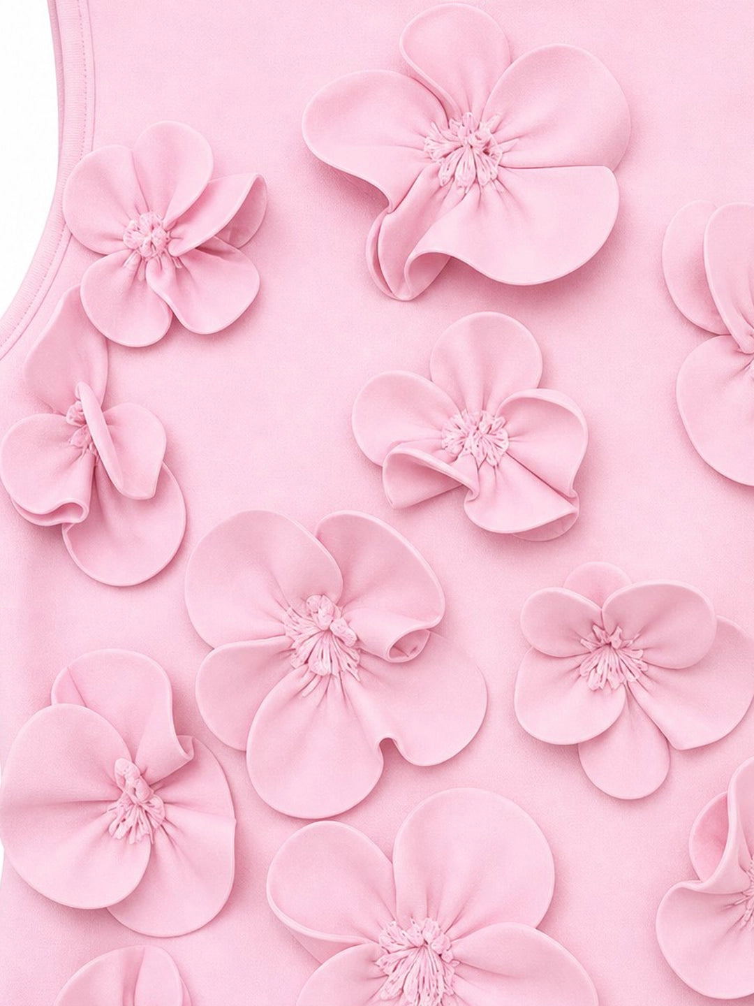 3D Floral Applique Bodycon Mini Dress