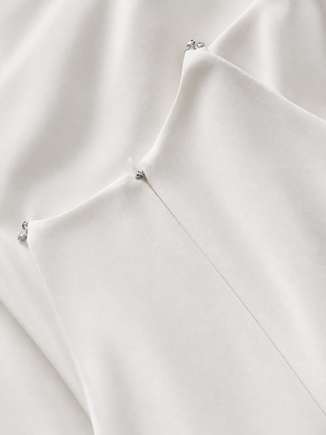 White Pearl Embellished Halter A-Line Midi Dress