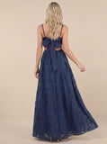 Jacquard Tie-Back Maxi Dress with Pockets