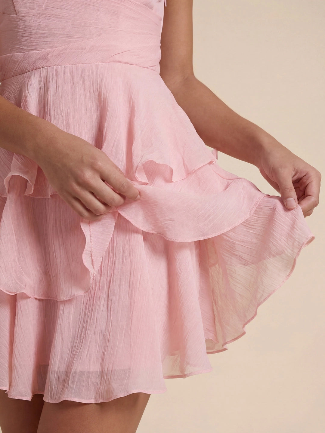 Valentine's Day Exclusive - Layered ruffle mini dress