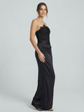 Mesh And Satin Maxi Dress