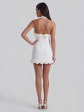 Backless Tie-Up Party Halter Neck Mini Dress