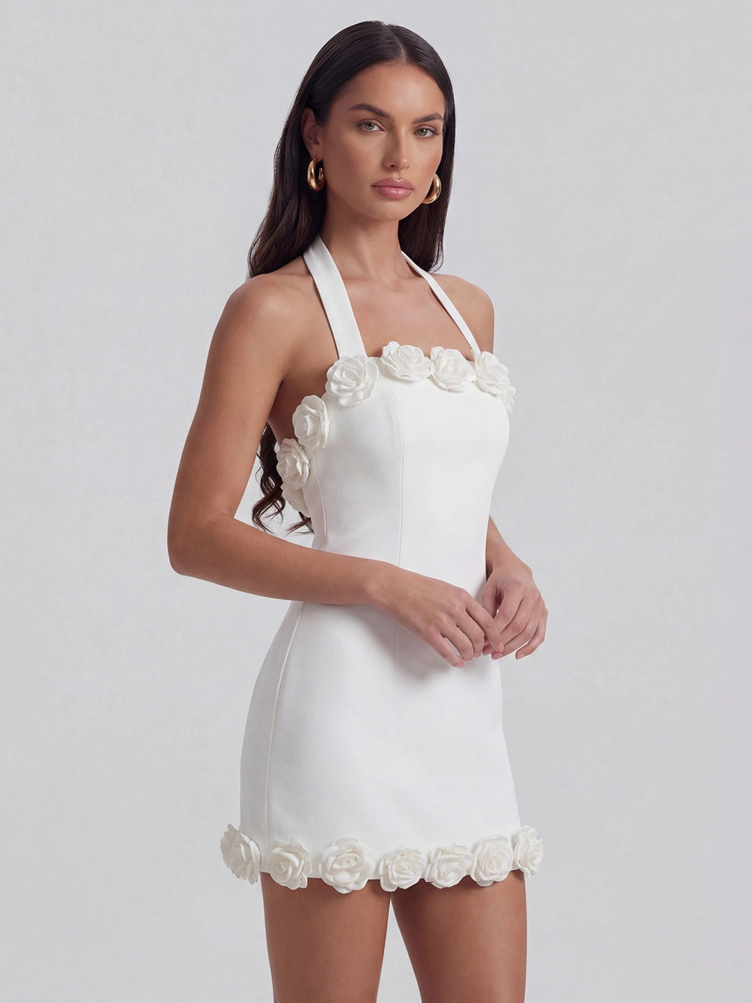 Backless Tie-Up Party Halter Neck Mini Dress