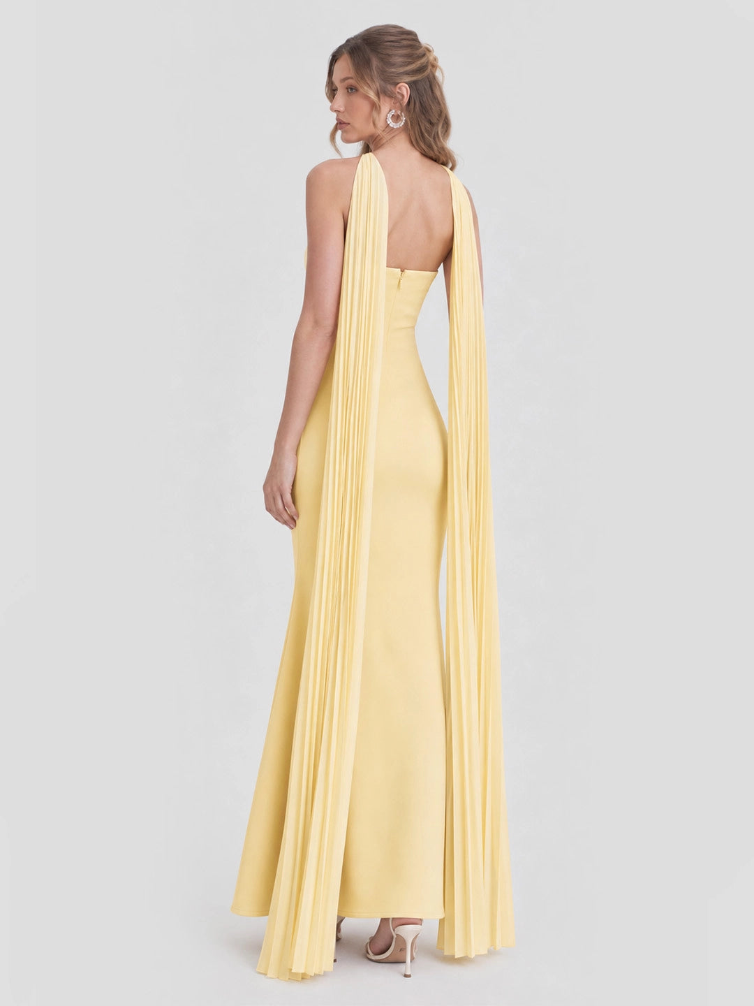 Bandeau Maxi Dress With Embellished Scarf