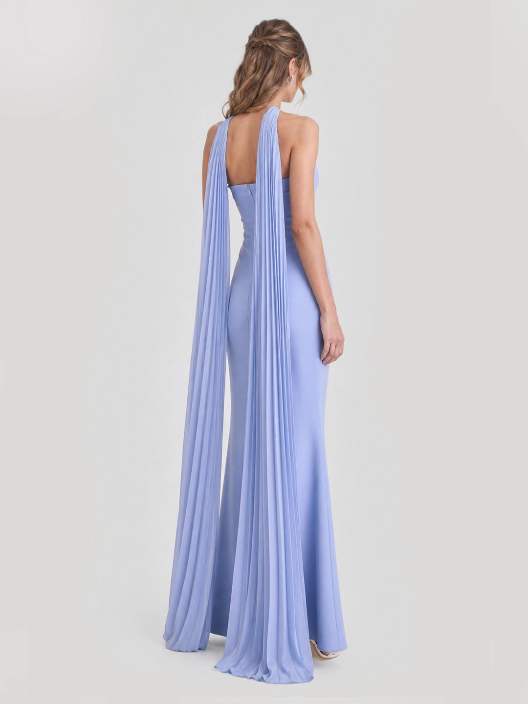 Bandeau Maxi Dress With Embellished Scarf