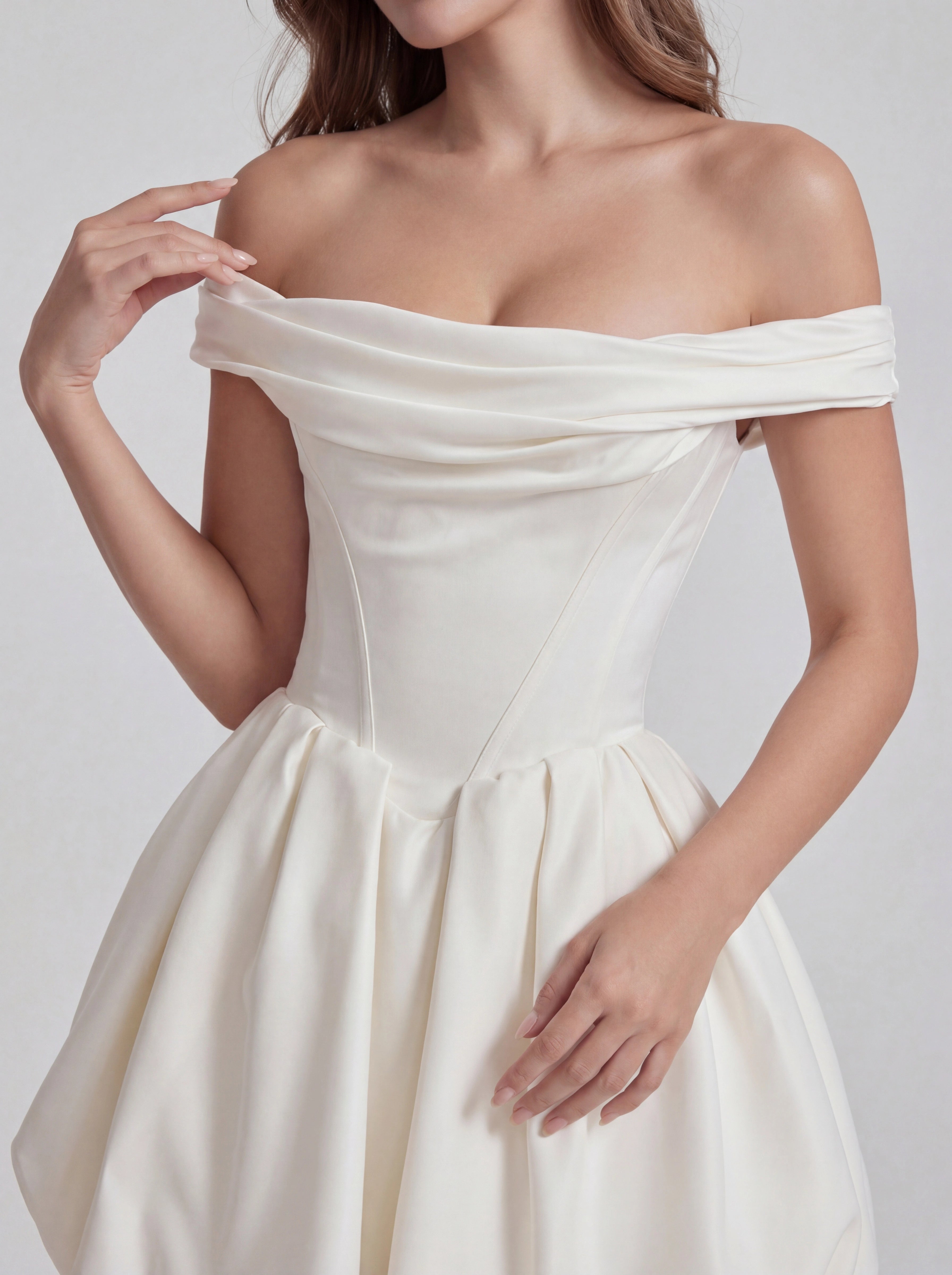 Barbiecore Off Shoulder Corset Mini Dress
