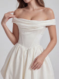 Barbiecore Off Shoulder Corset Mini Dress